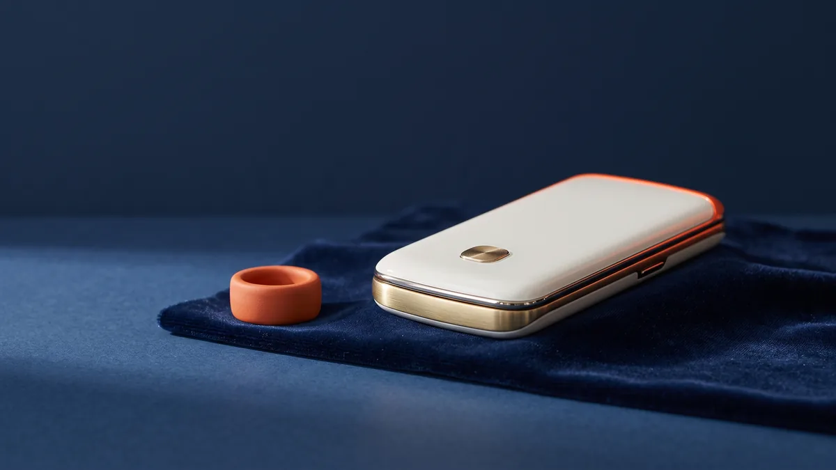Glossy white vintage smartphone on velvet, the cover image for White G1 Shows Its Pretty Face